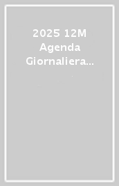 2025 12M Agenda Giornaliera Pocket Nera Copertina Rigida