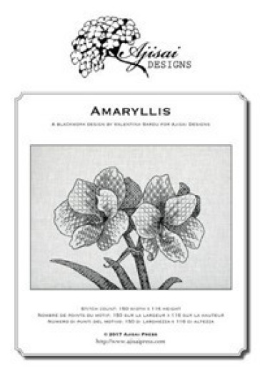 Amaryllis. A blackwork design. Ediz. italiana, inglese e francese - Valentina Sardu