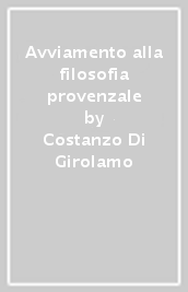 Avviamento alla filosofia provenzale