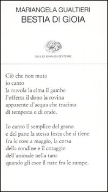 Bestia di gioia - Mariangela Gualtieri