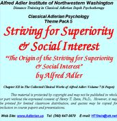 Classical Adlerian Psychology Theme Pack 5: Striving for Superiority & Social Interest