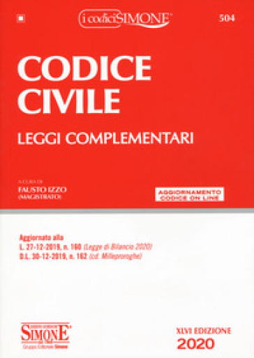 Codice civile. Leggi complementari. Con aggiornamento online