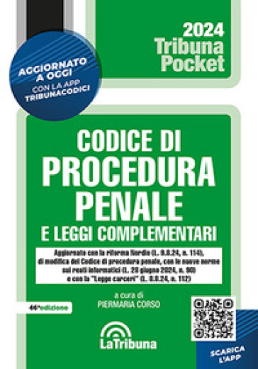 Codice di procedura penale e leggi complementari