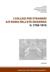 I Collegi per stranieri a/e Roma nell età moderna