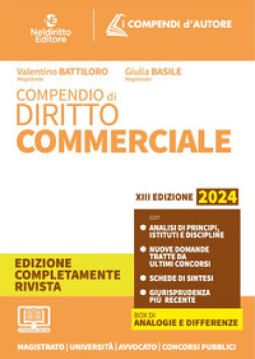 Compendio di diritto commerciale - Valentino Battiloro - Alessio Battiloro