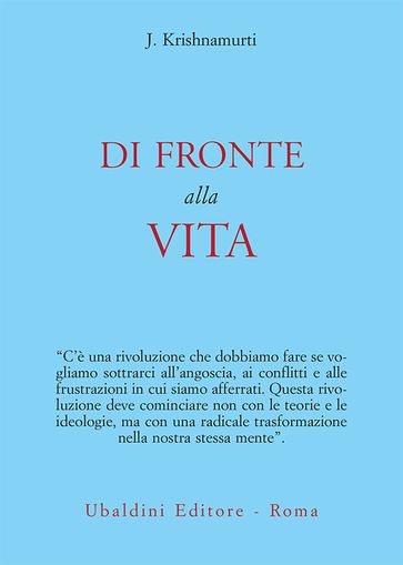 Di fronte alla vita - Jiddu Krishnamurti