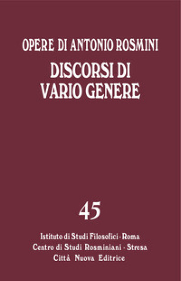 Discorsi di vario genere - Antonio Rosmini