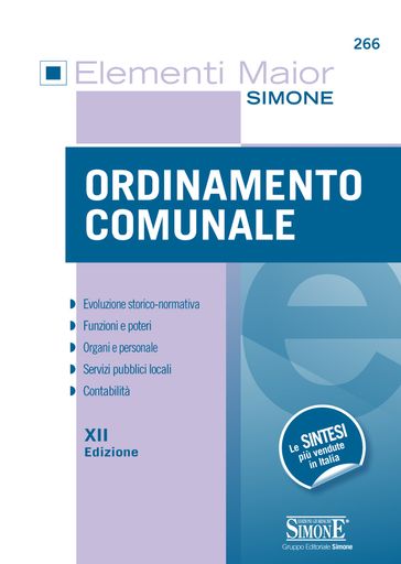 Elementi Maior di Ordinamento Comunale - Redazioni Edizioni Simone