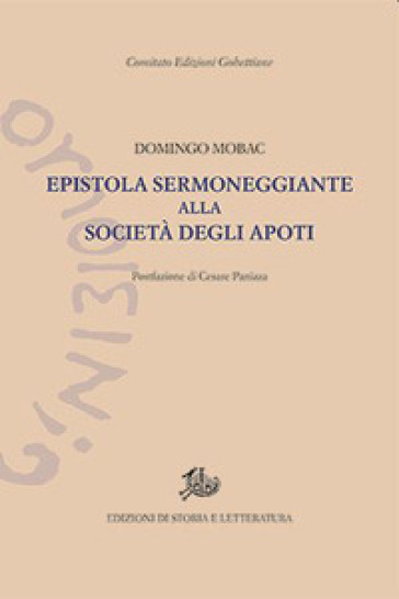 Epistola sermoneggiante alla Società degli Apoti - Domingo Mobac