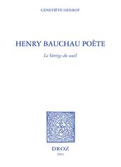 Henry Bauchau poète : le vertige du seuil