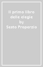 Il primo libro delle elegie