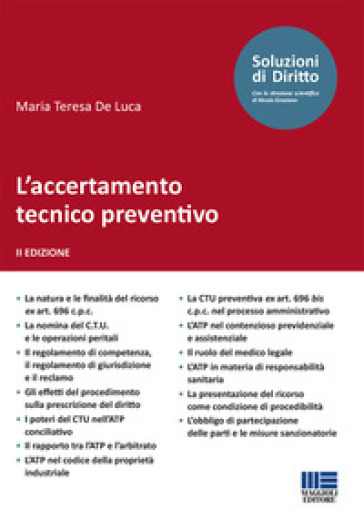 L'accertamento tecnico preventivo - Maria Teresa De Luca