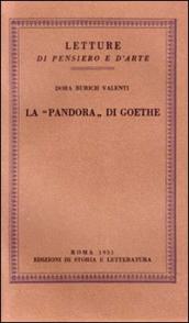 La «Pandora» do Goethe