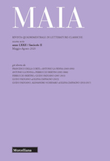 Maia. Rivista di letterature classiche (2020). Vol. 2: Cesare nella tempesta