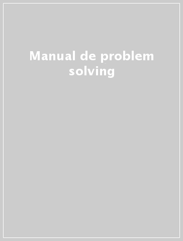 Manual de problem solving