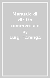 Manuale di diritto commerciale