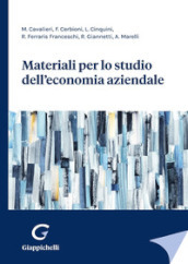 Materiali per lo studio dell economia aziendale