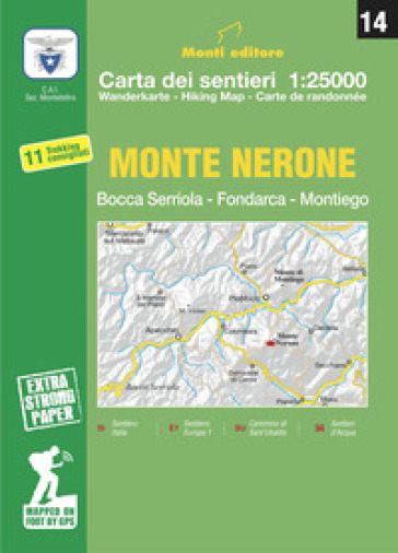 Monte Nerone. Apecchio, Mercatello sul Metauro, Piobbico, Pianello 1:25.000 - Raffaele Monti