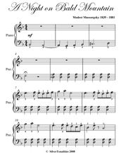 A Night on Bald Mountain Easy Piano Sheet Music