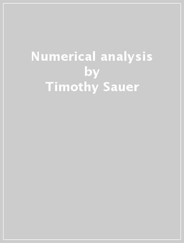 Numerical analysis - Timothy Sauer