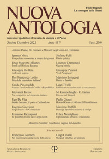 Nuova antologia (2022). Vol. 4: Ottobre-dicembre