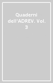 Quaderni dell ADREV. Vol. 3