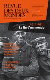 Revue des Deux Mondes janvier 2014