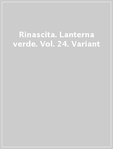 Rinascita. Lanterna verde. Vol. 24. Variant