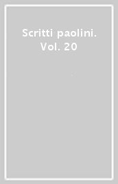 Scritti paolini. Vol. 20