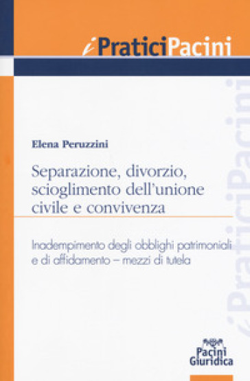 Separazione, divorzio, scioglimento dell'unione civile, e convivenza. Inadempimento degli obblighi patrimoniali e di affidamento, mezzi di tutela - Elena Peruzzini