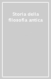 Storia della filosofia antica