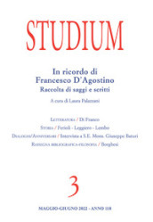 Studium (2022). Vol. 3: In ricordo di Francesco D Agostino. Raccolta di saggi e scritti