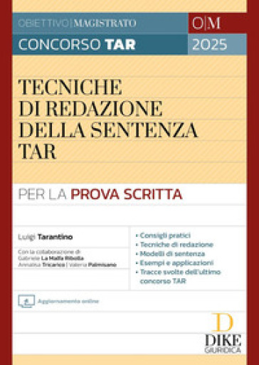 Tecniche di redazione della sentenza TAR. Con aggiornamento online - Luigi Tarantino