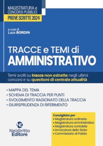 Temi e tracce di amministrativo per il concorso in magistratura 2024