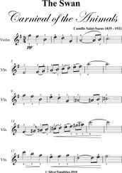 The Swan Carnival of the Animals Easy Violin Sheet Music