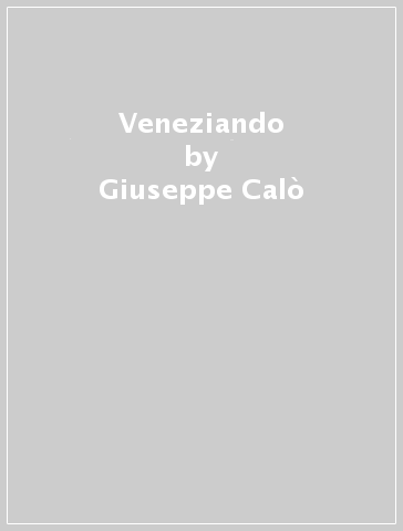 Veneziando - Giuseppe Calò