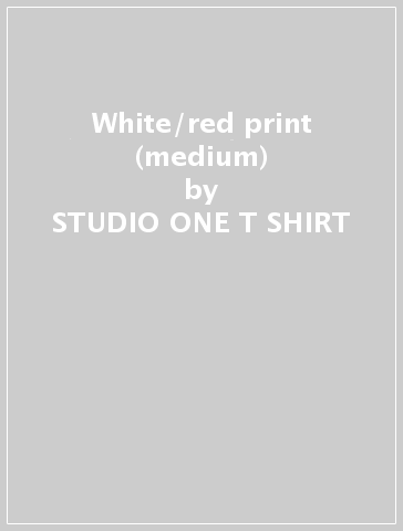 White/red print (medium) - STUDIO ONE T-SHIRT