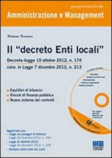 Il «decreto Enti locali». Con CD-ROM - Tiziano Tessaro