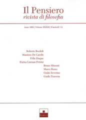 Il pensiero. Rivista di filosofia (1993). Vol. 33/1-2