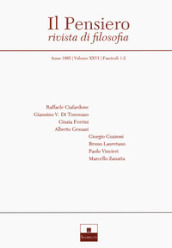 Il pensiero. Rivista di filosofia (1985)